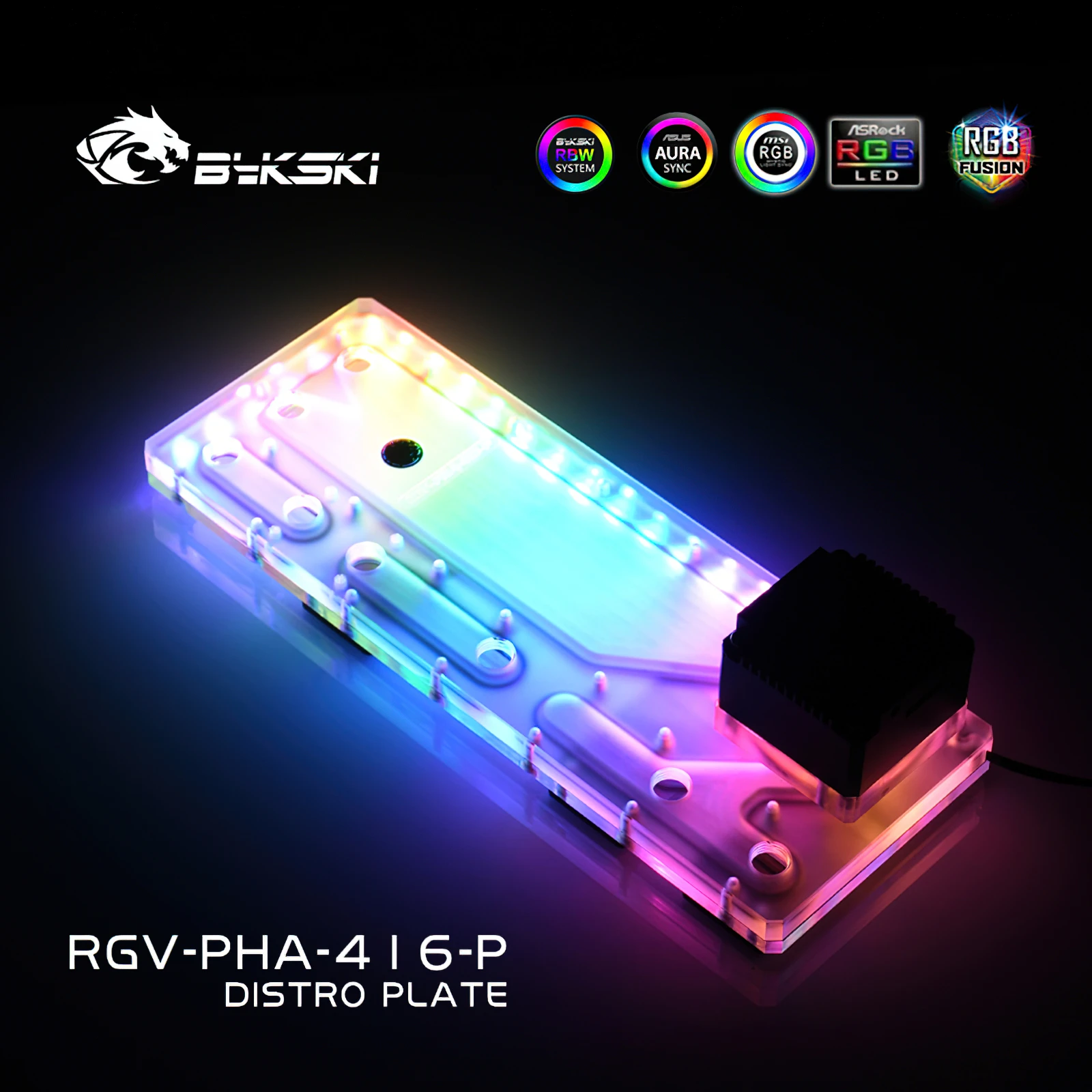 Bykski RGB Water Cooling Distro Plate Reservoir for Phanteks RGV-PHA-416-P Chassis Case RGV-PHA-416-P