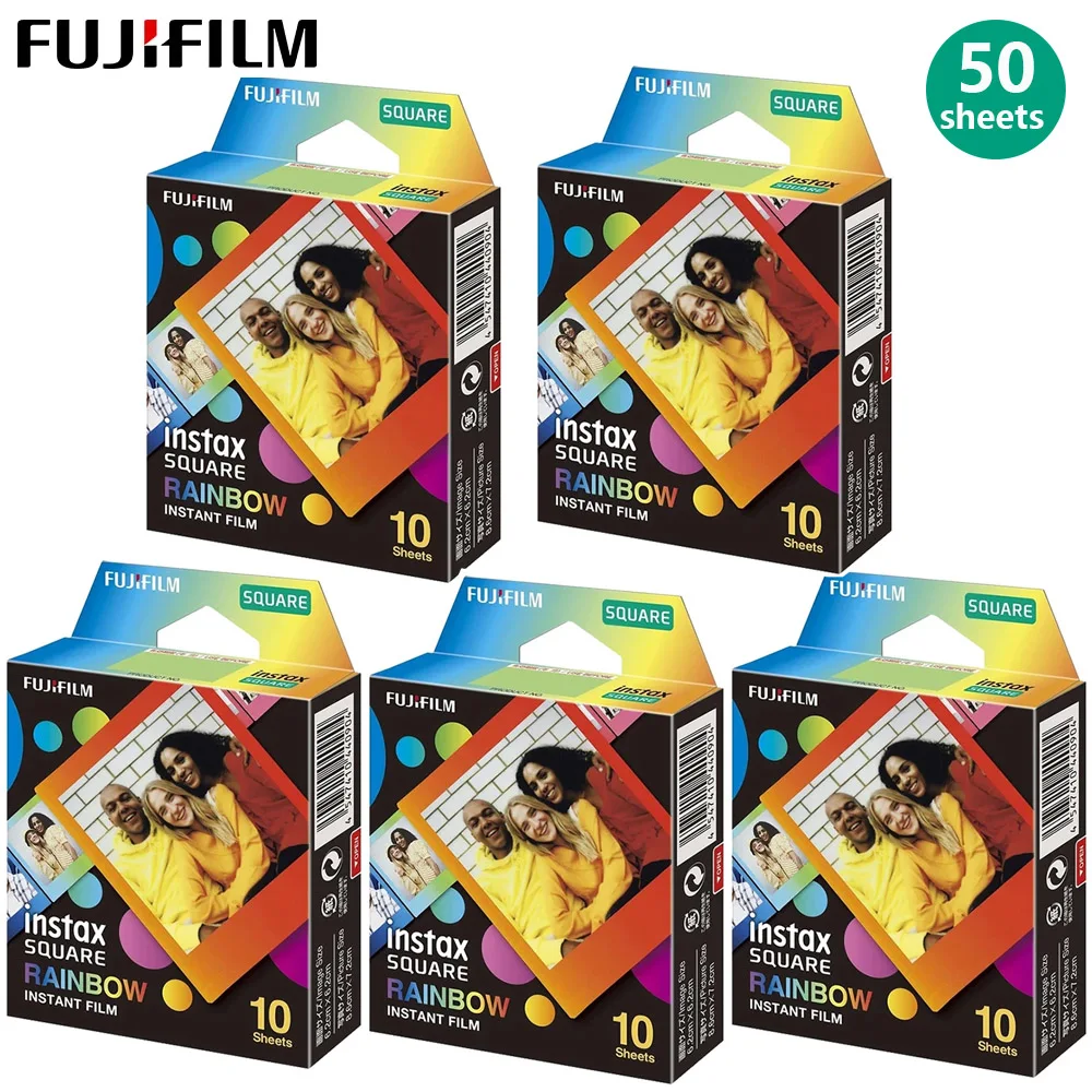 10-50 Sheets Fujifilm Instax Square Rainbow For Fujifilm instax Square / SP-3 For SQ10 SQ6 SQ20 Instant Film Camera Share Camera