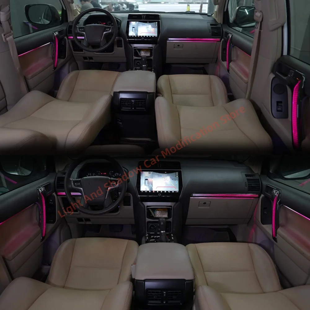 For Toyota Prado 2011+ LED ambient light original 1:1 mold car interior light upgrade special button control Automobile parts