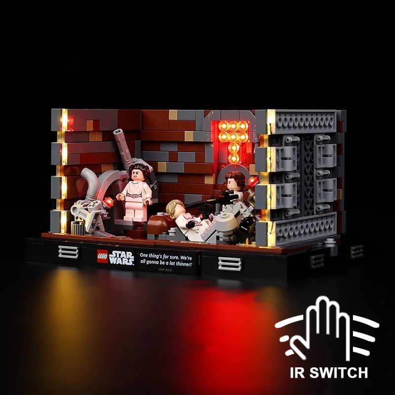 

Набор светодиодных светильников без моделей, подходящий для LEGO Death Star, диорама для мусорного компактора 75339 (не включает строительные блоки)