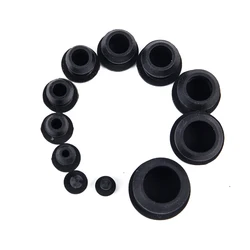 10 Pcs Silicone Rubber Snap-on Hole Plug 2.5-14mm Blanking End Caps Seal Stopper