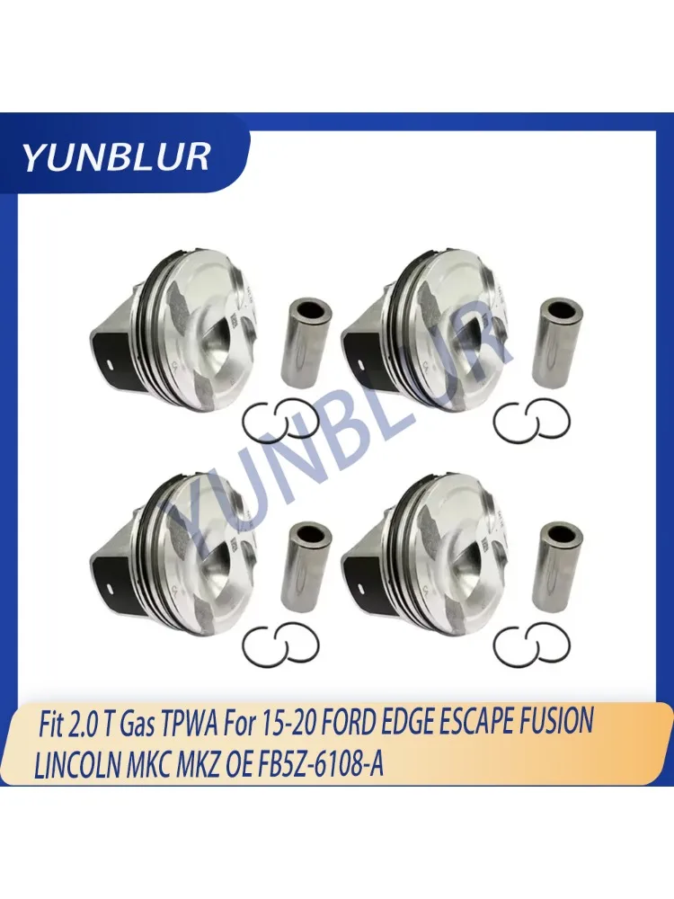 Zestaw tłoków i pierścieni STD 0.5 do silnika 2.0 T benzynowego TPWA pasujący do FORD EDGE ESCAPE FUSION LINCOLN MKC MKZ roczniki 15-20, numer OE FB5Z-6108-A — 2