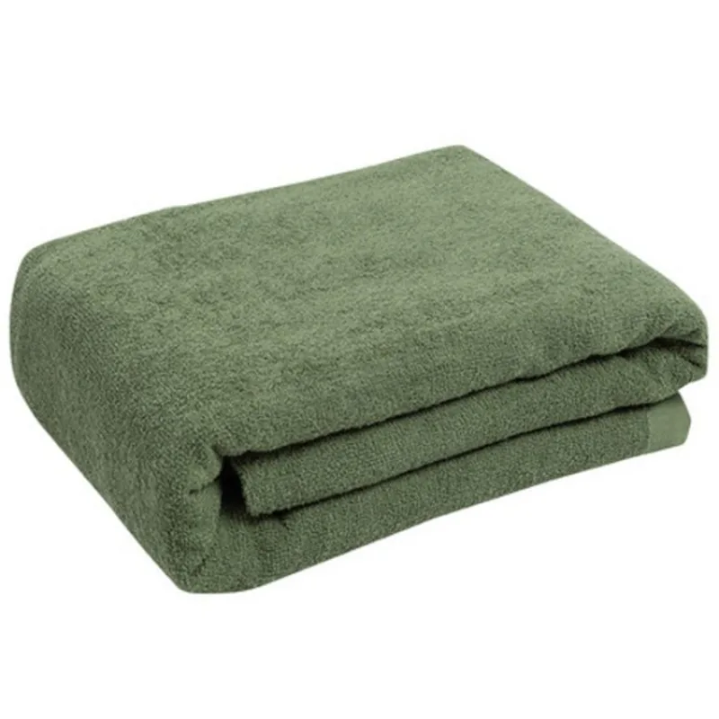 Summer single army green cotton towel quilt width 150 * 200CM cold and warm disaster relief towel blanket solid color should be