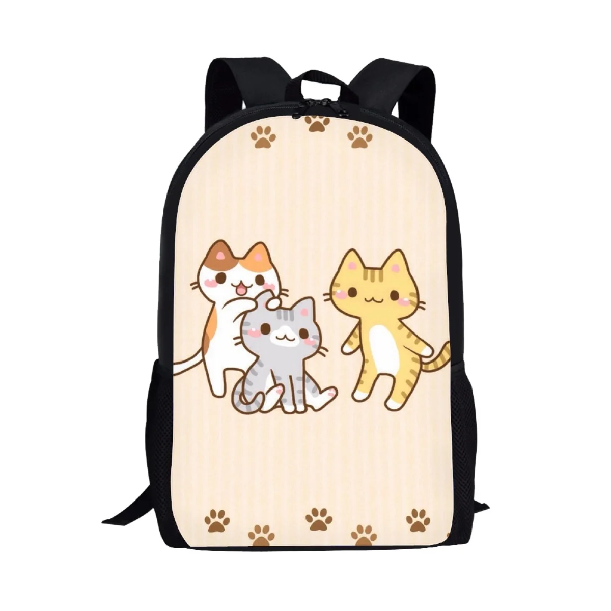 Gatinho dos desenhos animados crianças sacos de escola gatos pequenos padrão crianças sacos de livro mochila de viagem casual da criança meninos meninas mochila escolar