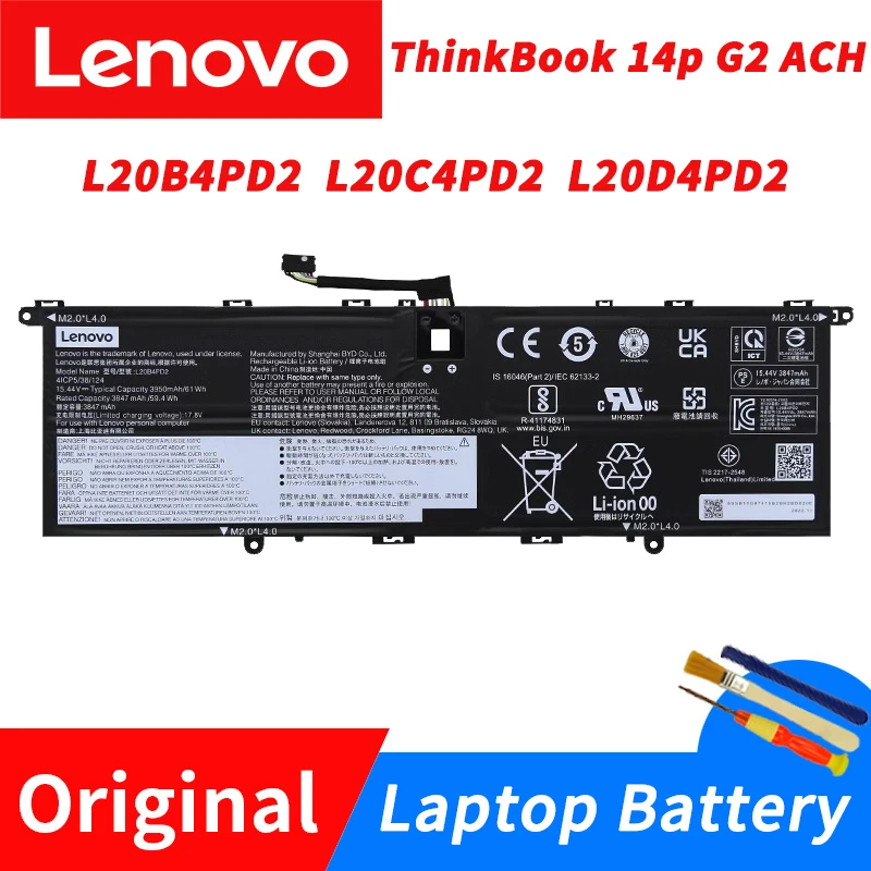 

Original Lenovo ThinkBook 14p G2 ACH L20B4PD2 L20C4PD2 L20D4PD2 Laptop Battery