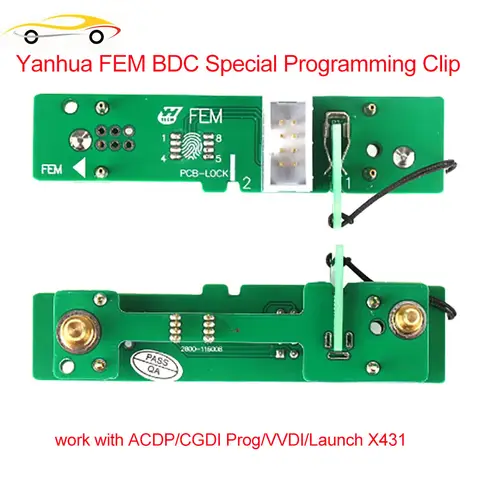 Yanhua FEM BDC 특수 프로그래밍 클립, 95128/95256 칩 제거 필요 없음, ACDP, CGDI Prog, VVDI, Launch X431 로 작업, 2025 베스트