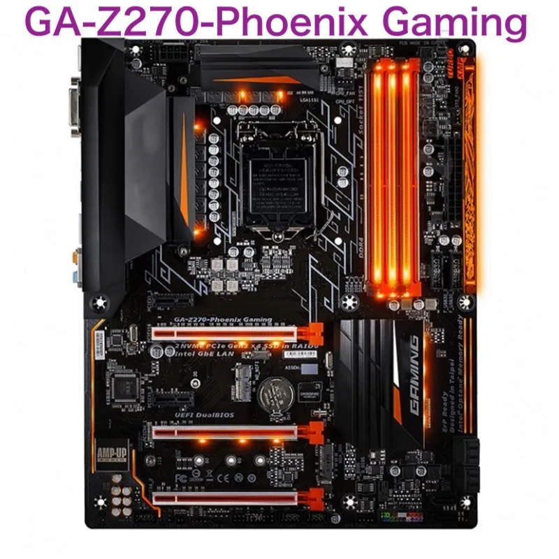 

For Gigabyte GA-Z270-Phoenix Gaming Motherboard 64GB LGA 1151 DDR4 ATX Mainboard 100% Tested OK Fully Work Free Shipping