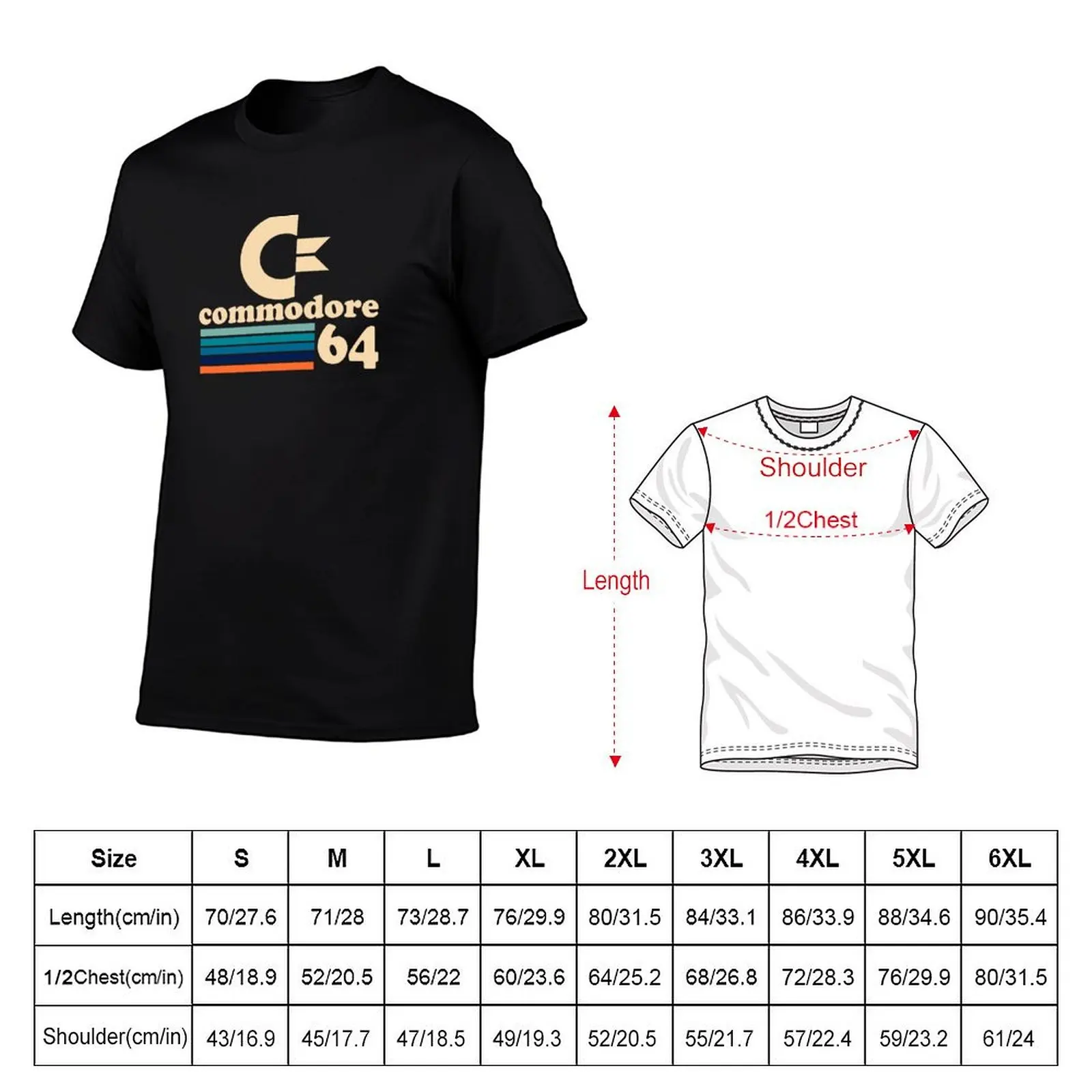 Commodore 64 - Retro Computers T-Shirt vintage t shirts shirts graphic football t shirt men clothing