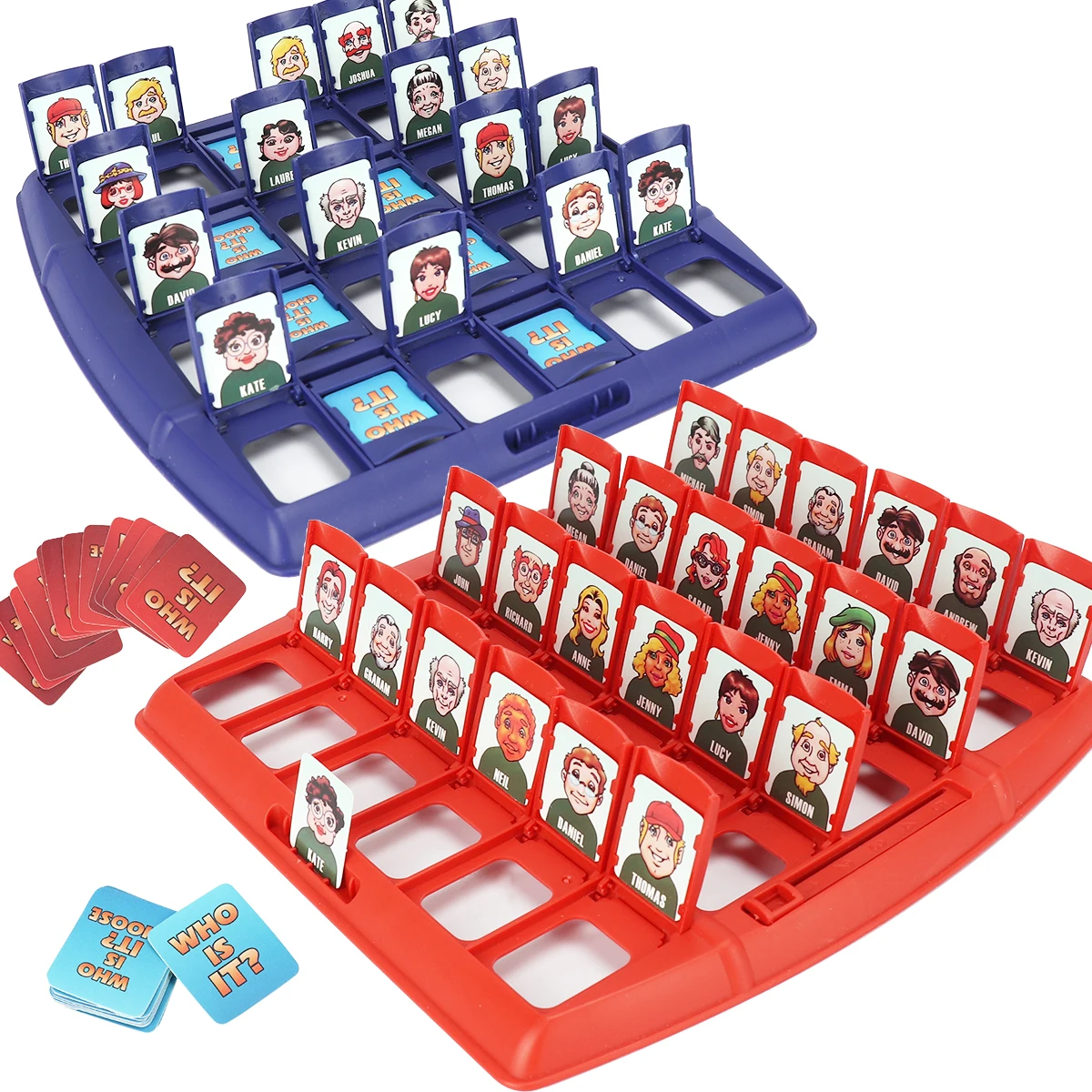 Gioco da tavolo Guess Who Classico gioco di deduzione logica familiare per 2 giocatori, giocattolo interattivo genitore-figlio con carte di personaggi