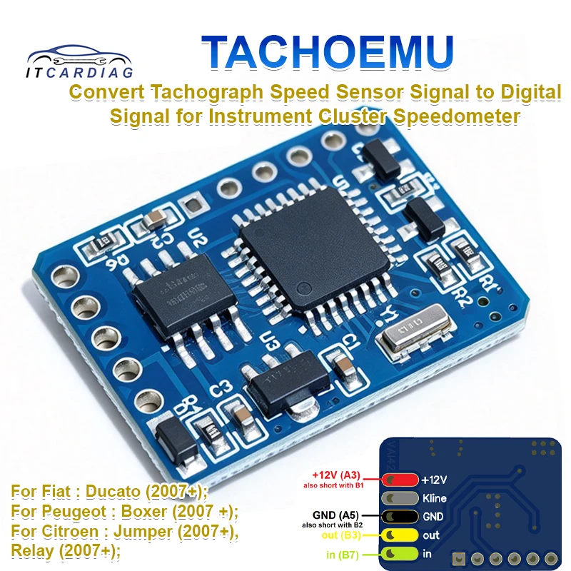 TACHOEMU Tachograph Emulator For Fiat Ducato for Peugeot Boxer for Citroen Jumper Relay 2007+ Retain Speedometer Speed Signal