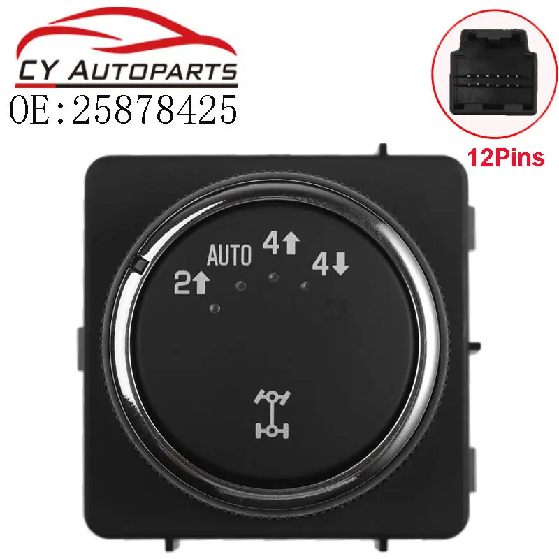 25878425 New Transfer Case Selector Switch For Chevrolet Avalanche Silverado 1500 2500 Suburban 1500 Tahoe GMC Sierra Yukon