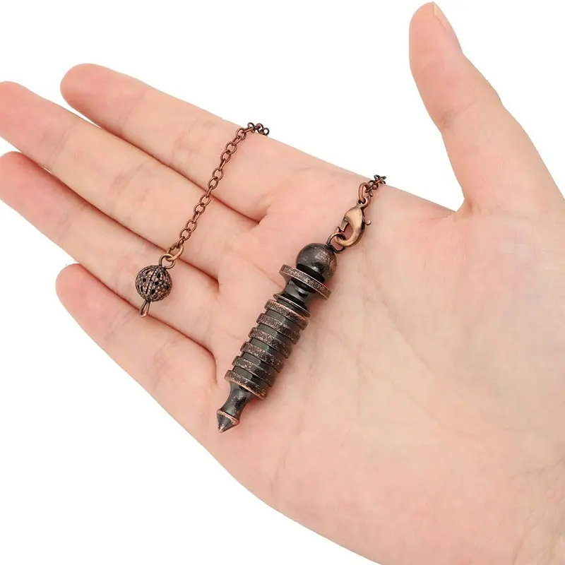 Metal Copper Pendulum for Divination Dowsing Reiki Healing Dowsing Wicca Balancing Spiritual Isis Pointed Pendulum Pendulos X005
