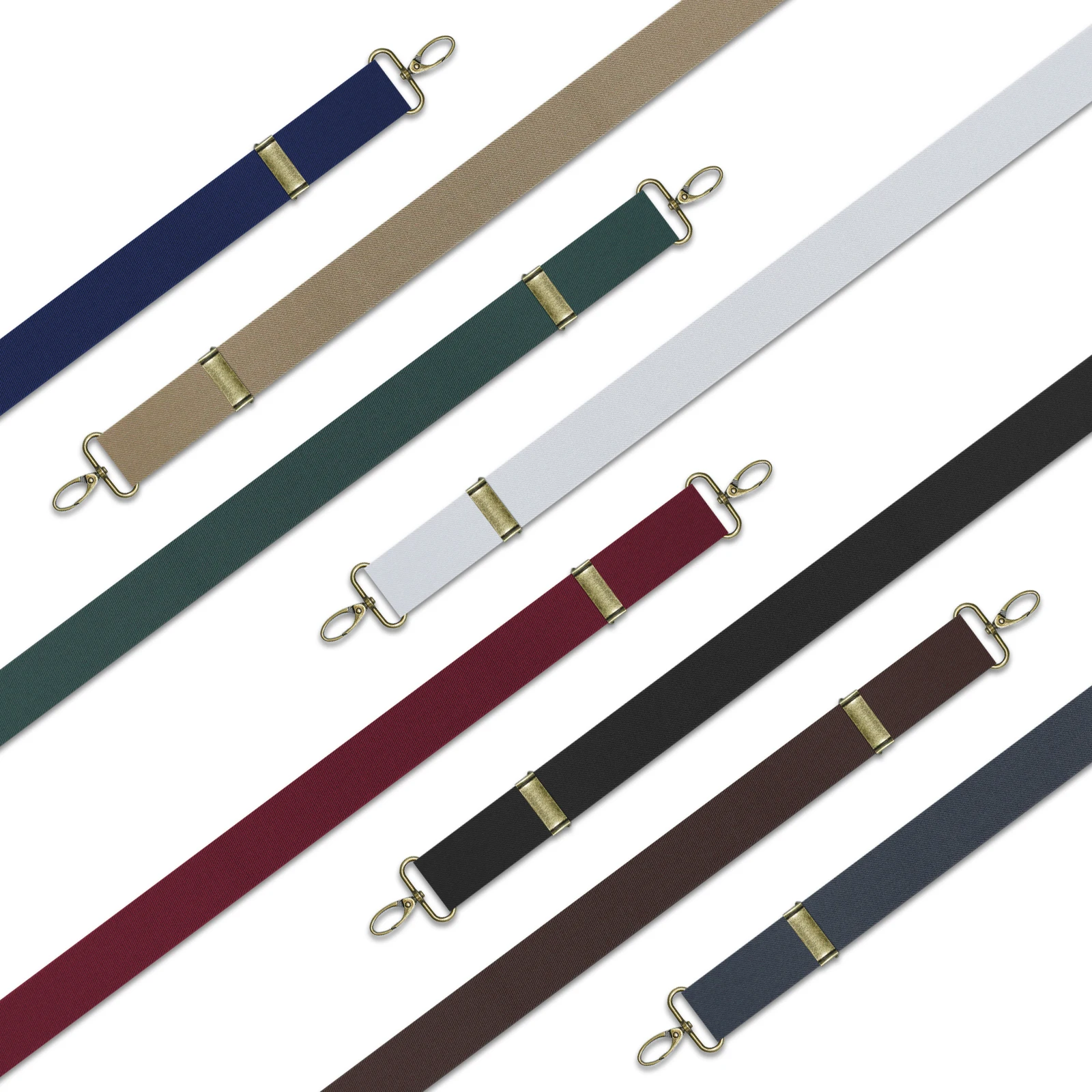 Bretelle da uomo Bretelle da uomo nere con retro a X resistenti 4 ganci per jeans Bretelle da lavoro elastiche larghe 1,4 pollici regolabili