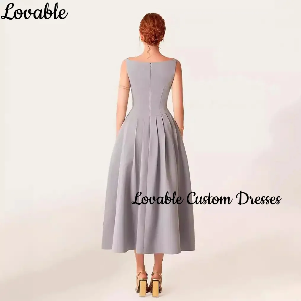 تخصيص كشكش Fساتين للمناسبات الخاصة مغرفة العنق ألف خط فستان حفلات الزفاف سستة حتى أكمام الكاحل طول سستة حتى