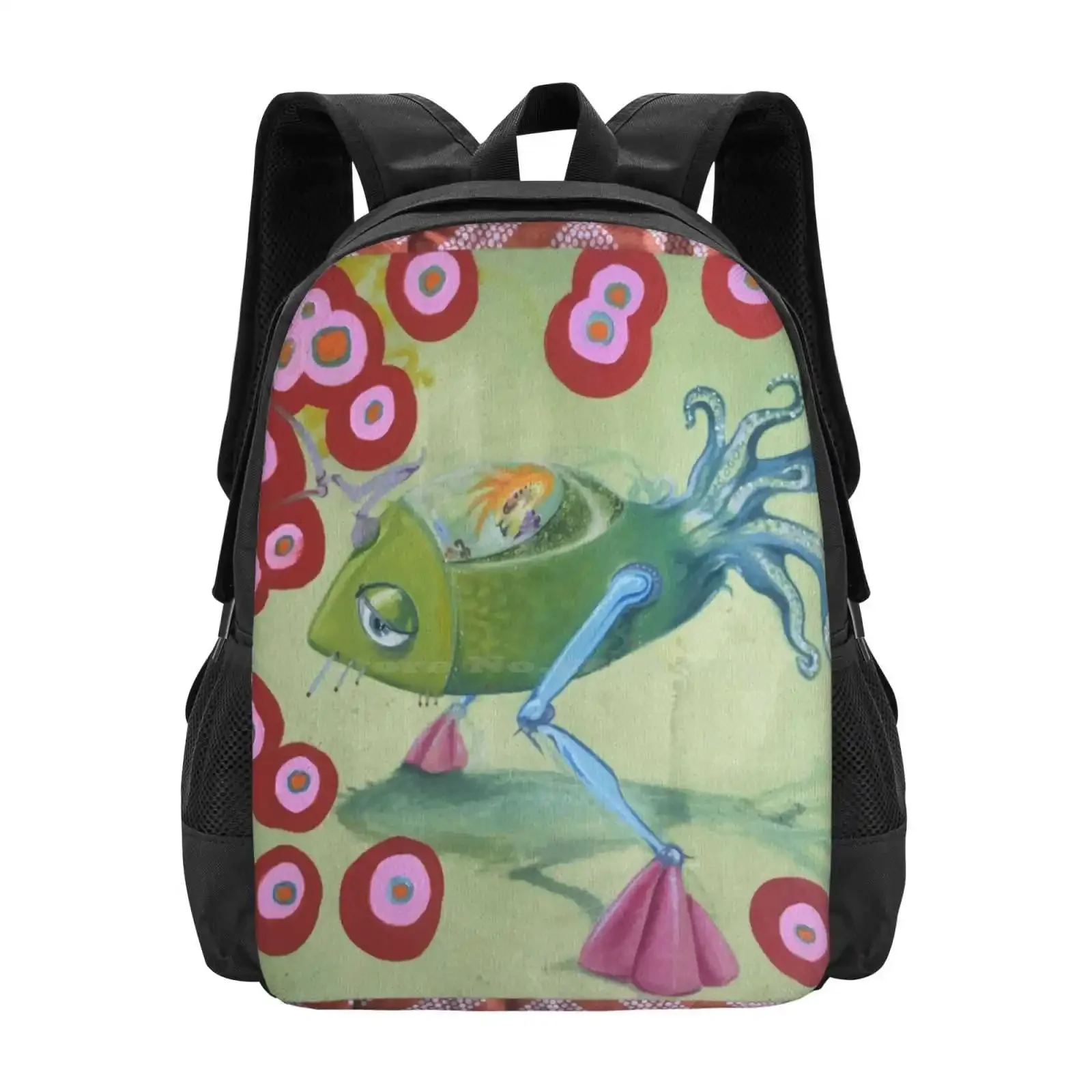 

Aqua Craft 3d Print Design Backpack Student Bag