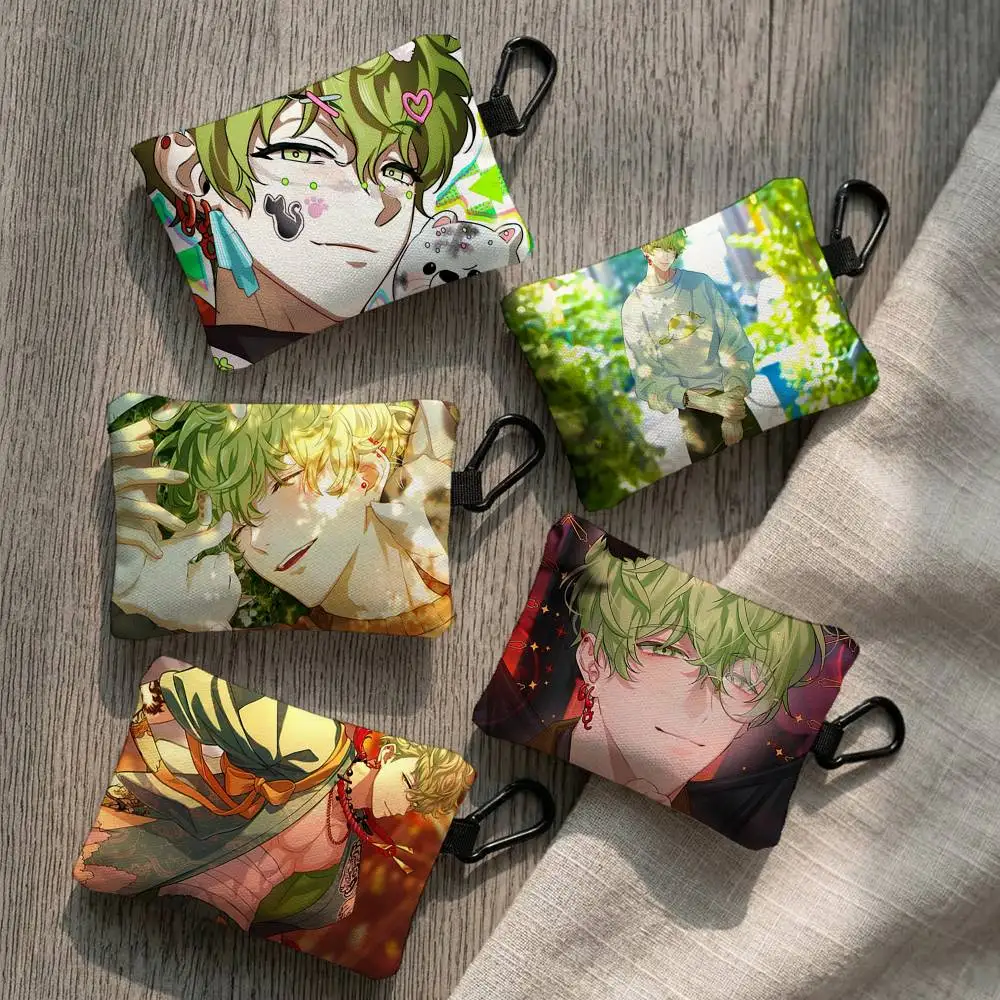 Game Anime P-Paradox Live Hokusai Masaki Everyday Oxford Cloth Zipper Coin Purse - Lightweight Card Holder & Hanging Key Pouch