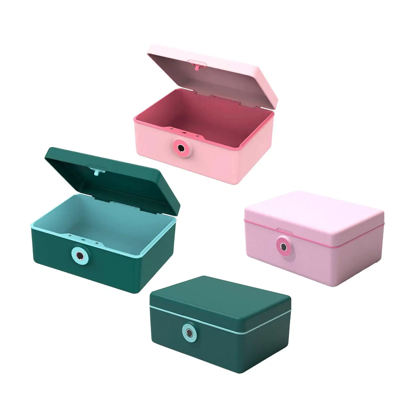 Jewelry Organizer Box Cosmetic Jewelry Casket with Fingerprint Lock