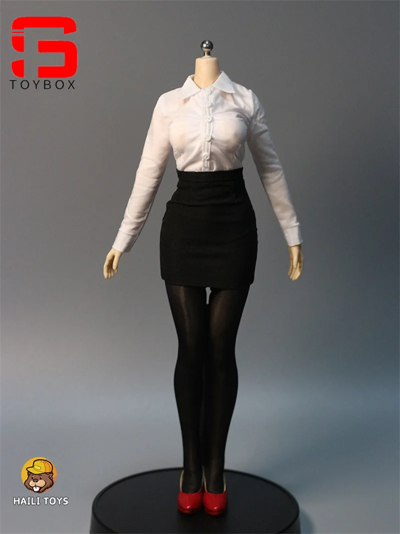 HAILI TOYS 1/6 Scale Office Lady Shirt Skirt Female Business Attire Clothes Model Fit 12 Inch Soldier Action Figure Body