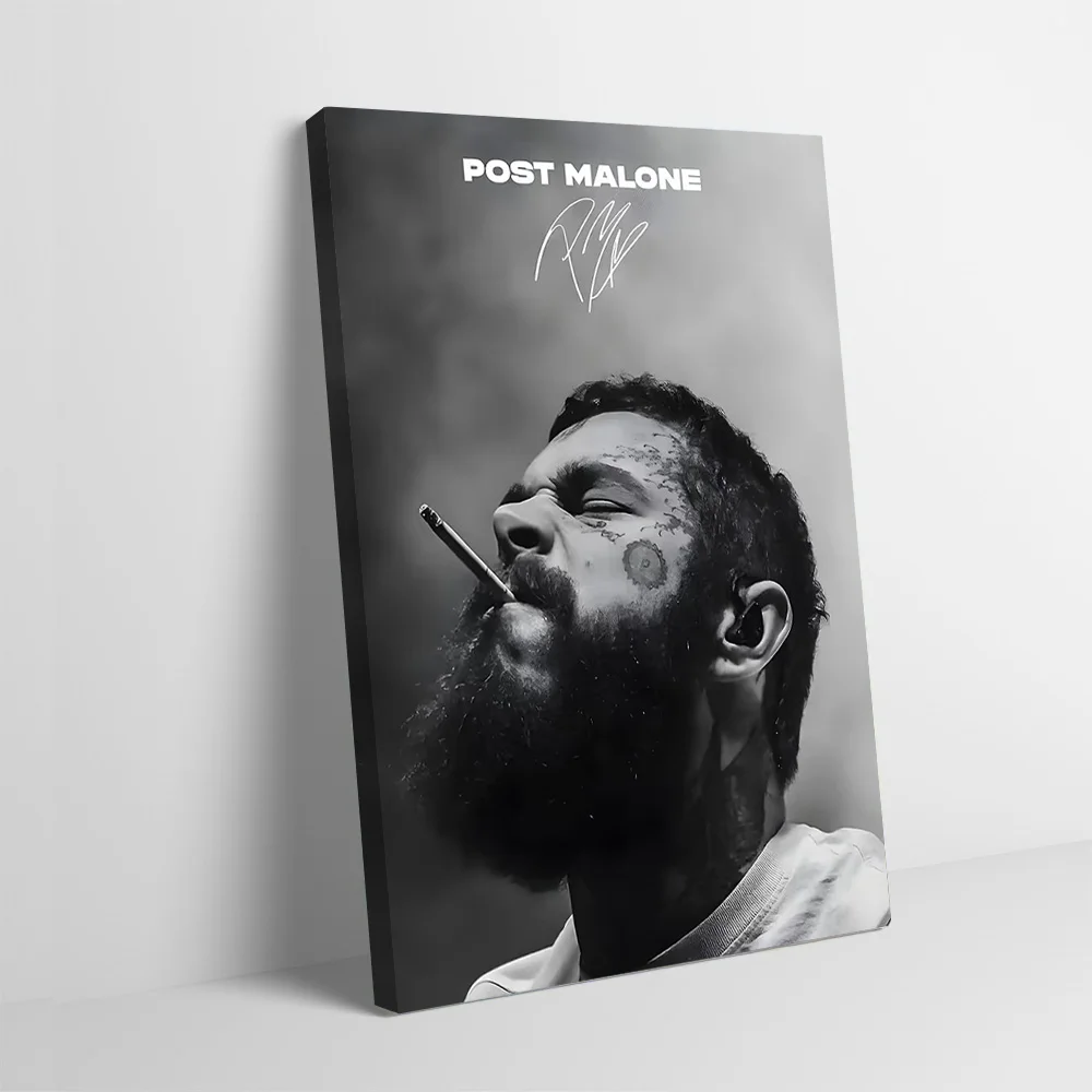 Post Malone Black and White Portrait Poster Customizable Printed Canvas Painting for Pictures Wall Art Decorative Picture Frames