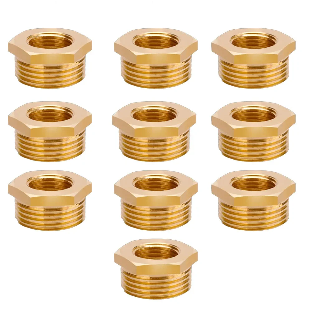 

10 шт. латунные переходники с шестигранной втулкой 1 NPT «папа» на 1/2 NPT с внутренней резьбой для труб для садовых и промышленных применений