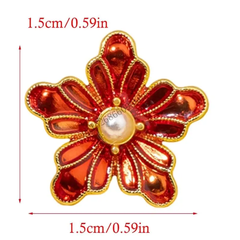 11UA 10 قطعة أزرار أكمام مصنوعة من سبيكة الزهرة أزرار معدنية للملابس مشابك للزي والسترات معطف على شكل ثوب بليزرات الخياطة #6