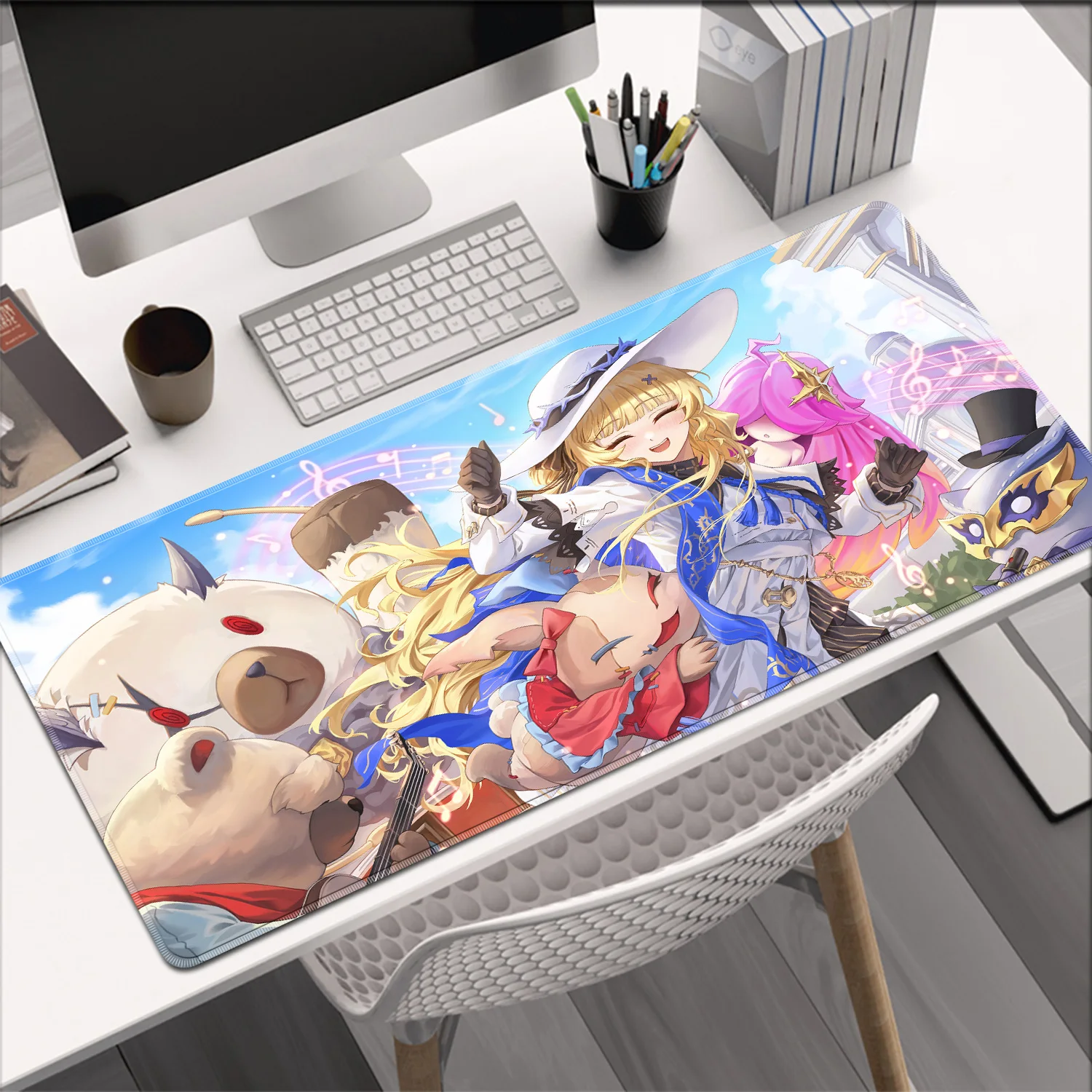 Phoebe Wuthering Waves Roles Anime Mouse Pad Cushion Pad XXL Anti-slip Comic Computer Table PC Gaming Accessories Mouse Pad