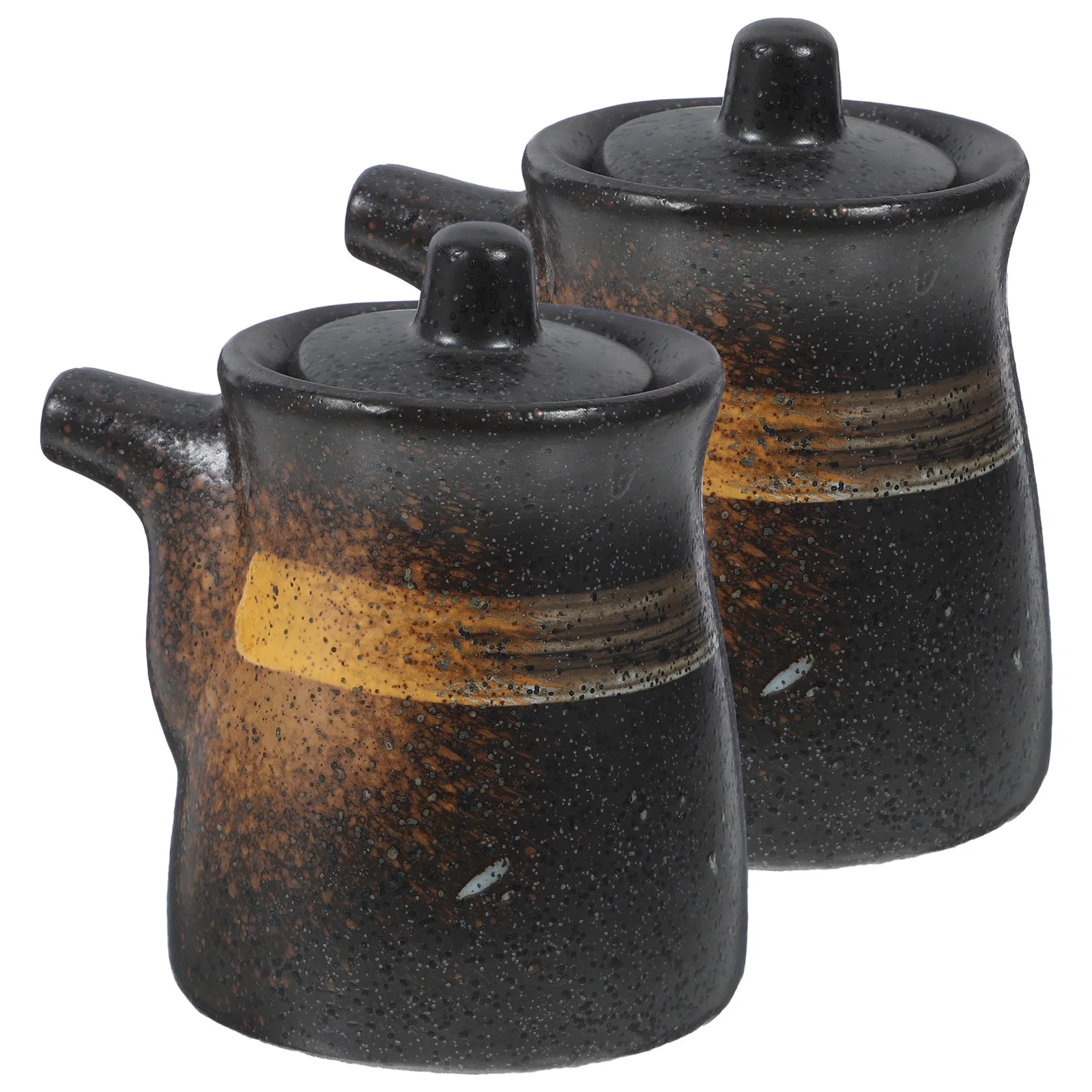 2 Botellas de Cerámica para Salsa de Soya, Contenedor de Salsa para Sushi, Recipiente para Condimentos, Dispensador de Aceite Multifuncional para Mesa