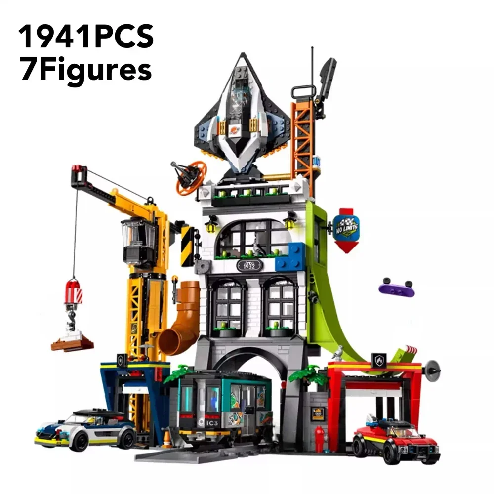 2025 MOC 60473 The City Tower Battle Model Building Blocks 1941pcs Architecture Bricks Street View Toys for Kids Christmas Gift
