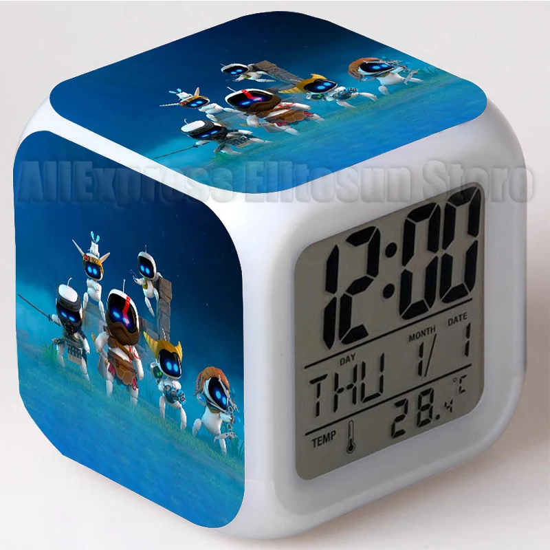 Astro Bot Al233-Horloge Électronique Lumineuse pour Enfants, Horloge Multifonction pour Chambre à Coucher, Changement de Document, AstronsomLED, Cadeau pour Enfants