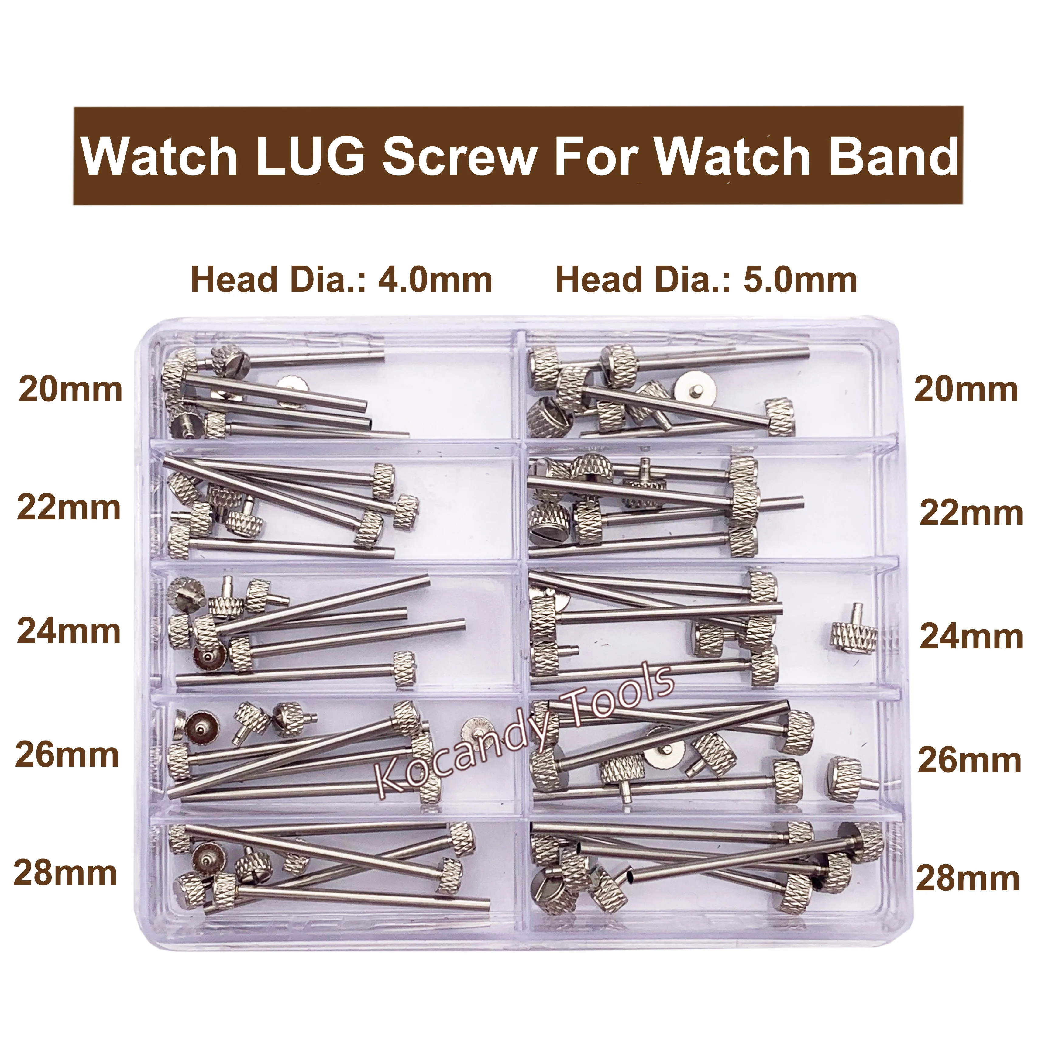 Silver thread Watch Band Screw Pins for Watchmaker Repair Parts Watch LUG Screw Set