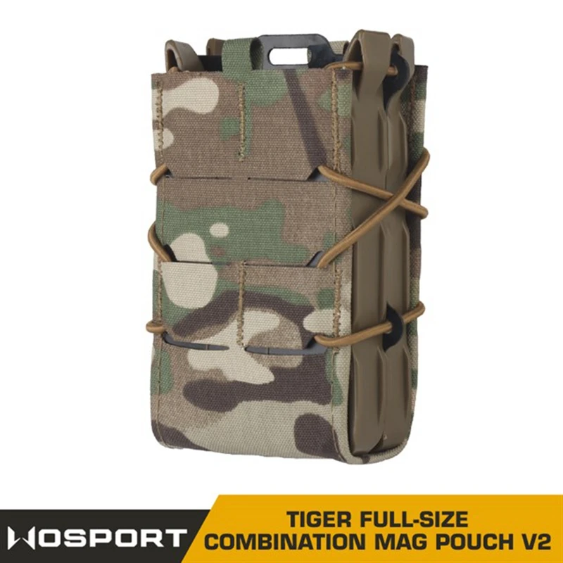 

Тактический подсумок для магазинов Tactical Tiger Full-size Combination Mag Pouch V2, для кемпинга, для магазинов AK, AR, M4, AR15, одинарный подсумок для магазина.