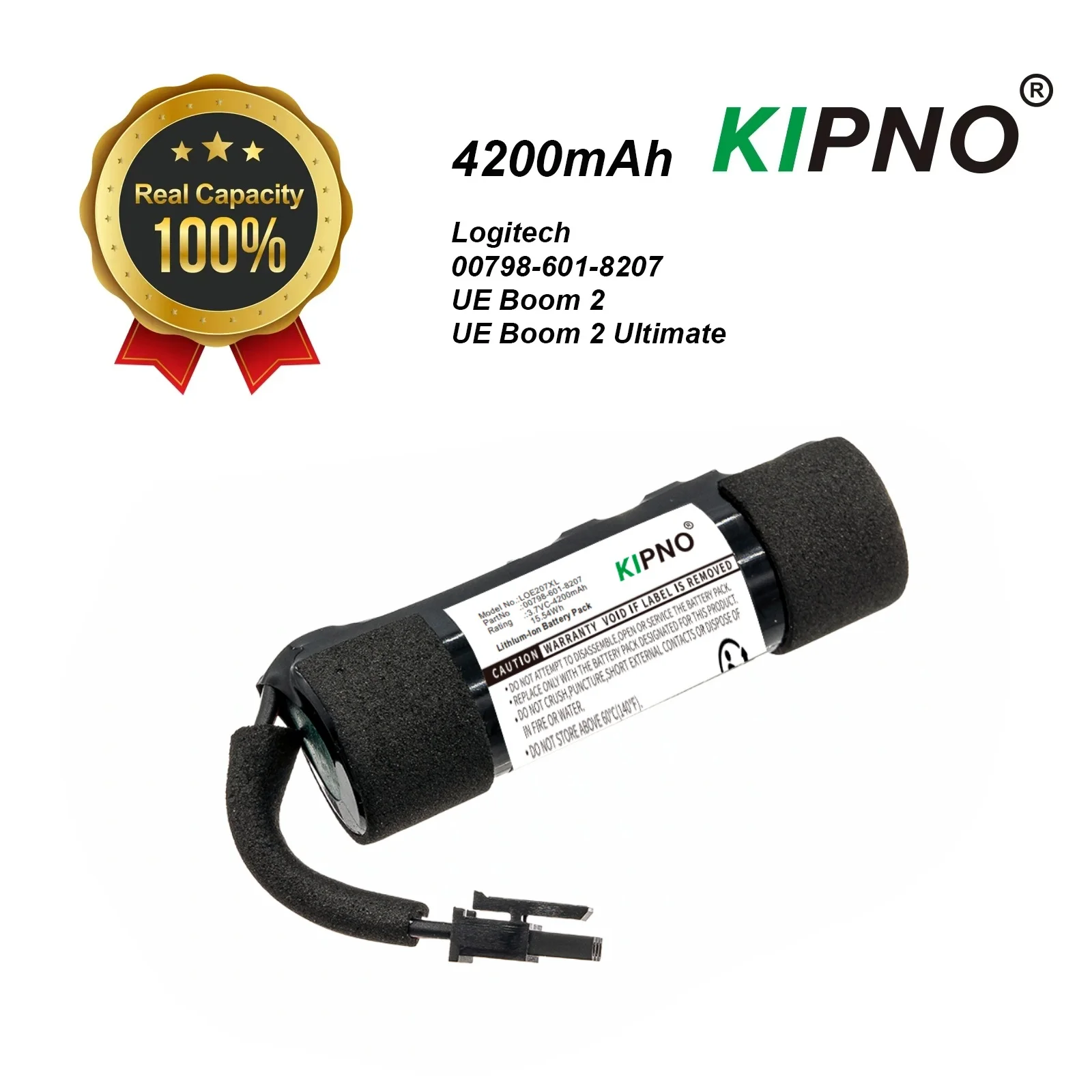 

4200mAh 15.54Wh Speaker Battery For Logitech 00798-601-8207 UE Boom 2 Ultimate - Replacement Portable Audio Device Power Cell