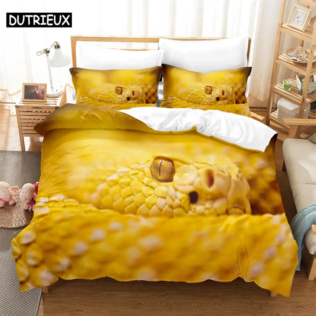 Yellow 3D Digital Bedding Set,Duvet Cover + Pillowcase,Popular Style 2/3 pcs.(No padding No sheet) queen bedding set