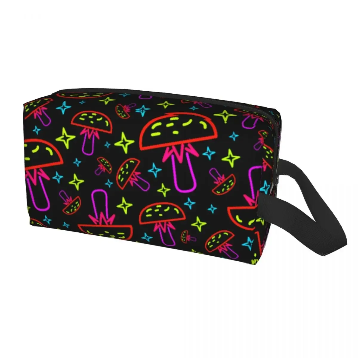 Magic Mushroom Trippy psichedelico Neon Pastel Goth Cosmetic Bag donna Cute Big Capacity Makeup Case Beauty Storage borse da toilette