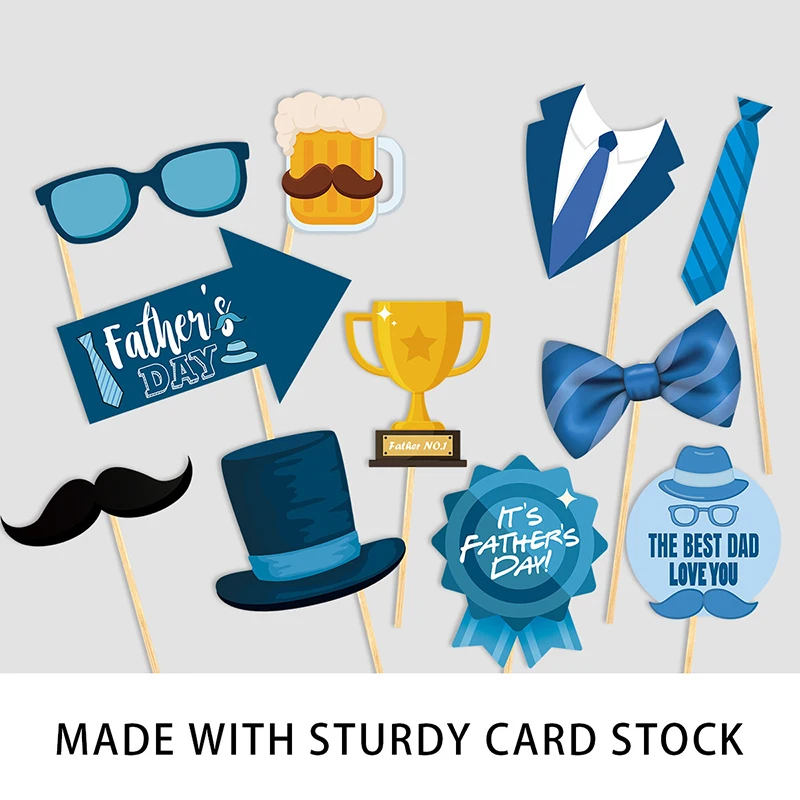 20 قطعة عيد الأب سعيد موضوع قناع حفلة أفضل أبي كابينة تصوير الدعائم ل 2025 عيد الأب حفلة عيد ميلاد التصوير الديكور