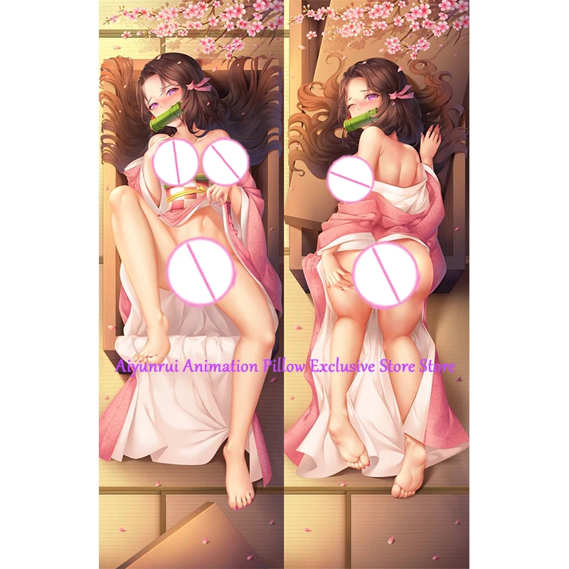 

Anime Pillow Cover Dakimakura Kamado Nezuko Double-Sided Print Life-Size Body Pillows Cover Adult Case Bedding Gifts