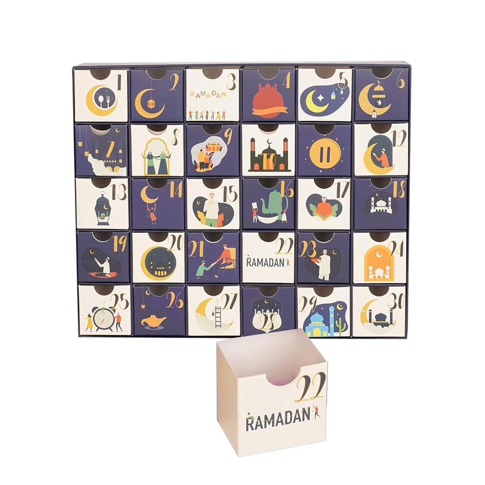 Customization.Luxury Advent Calendar Surprise Mystery Gift Box Muslim Cosmetic Makeup Ramadan Advent Calender 30 Days Advent Cal