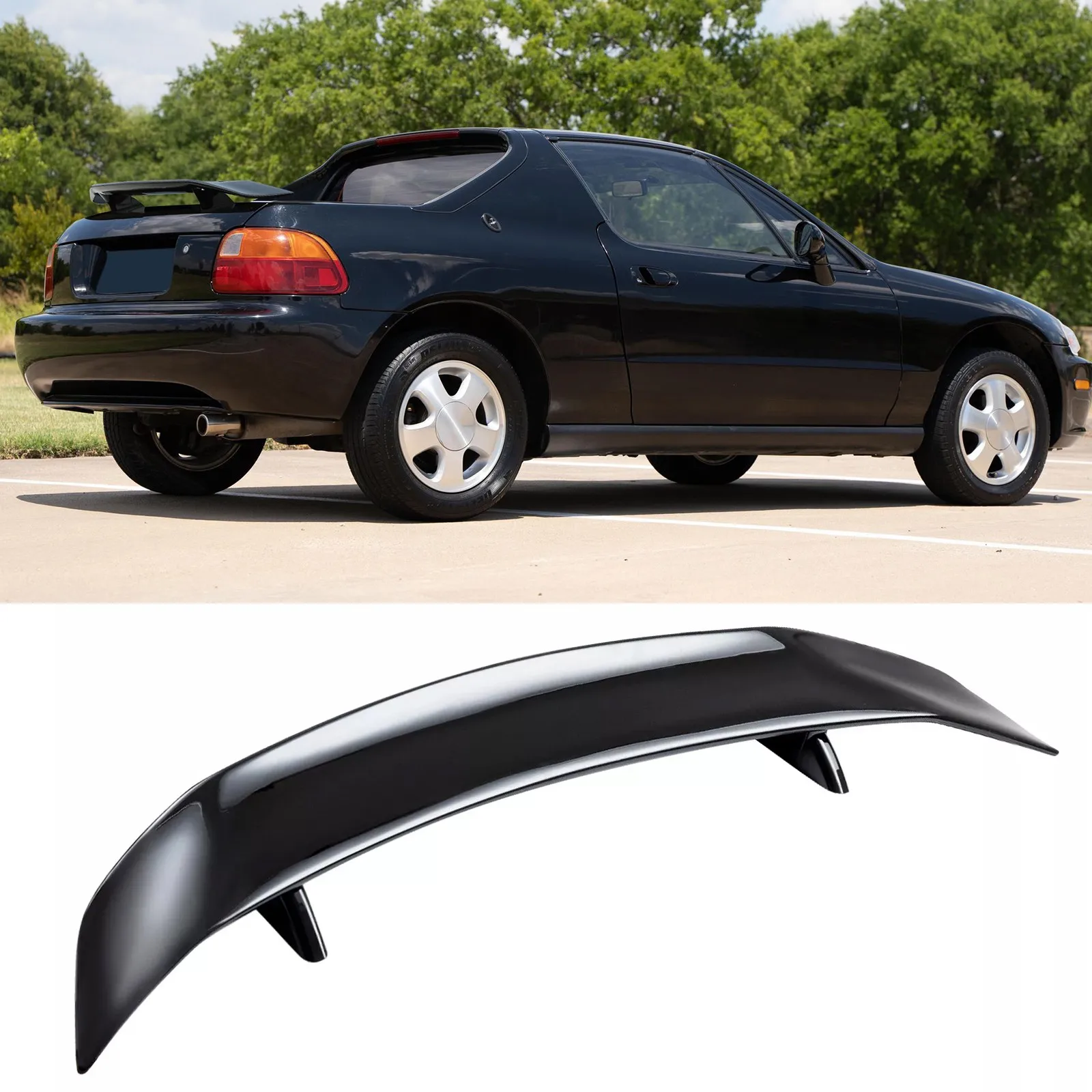 

For 1993-1997 Honda Civic Del Sol Si 46" Gloss Black GT Rear Trunk Spoiler Wing