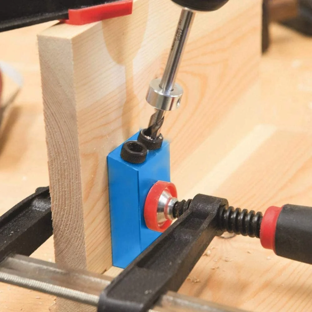 7/14/15Pcs 15 Degrees Pocket Hole Jig Kit Woodworking Hole Drilling Guide Locator Hole Puncher With Drill Bit Set