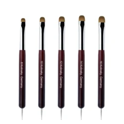 Professional Salon-Grade French Manicure Brushes with Dotting Tool - High-Quality Kolinsky Hair, Odorless Nail Care Kit