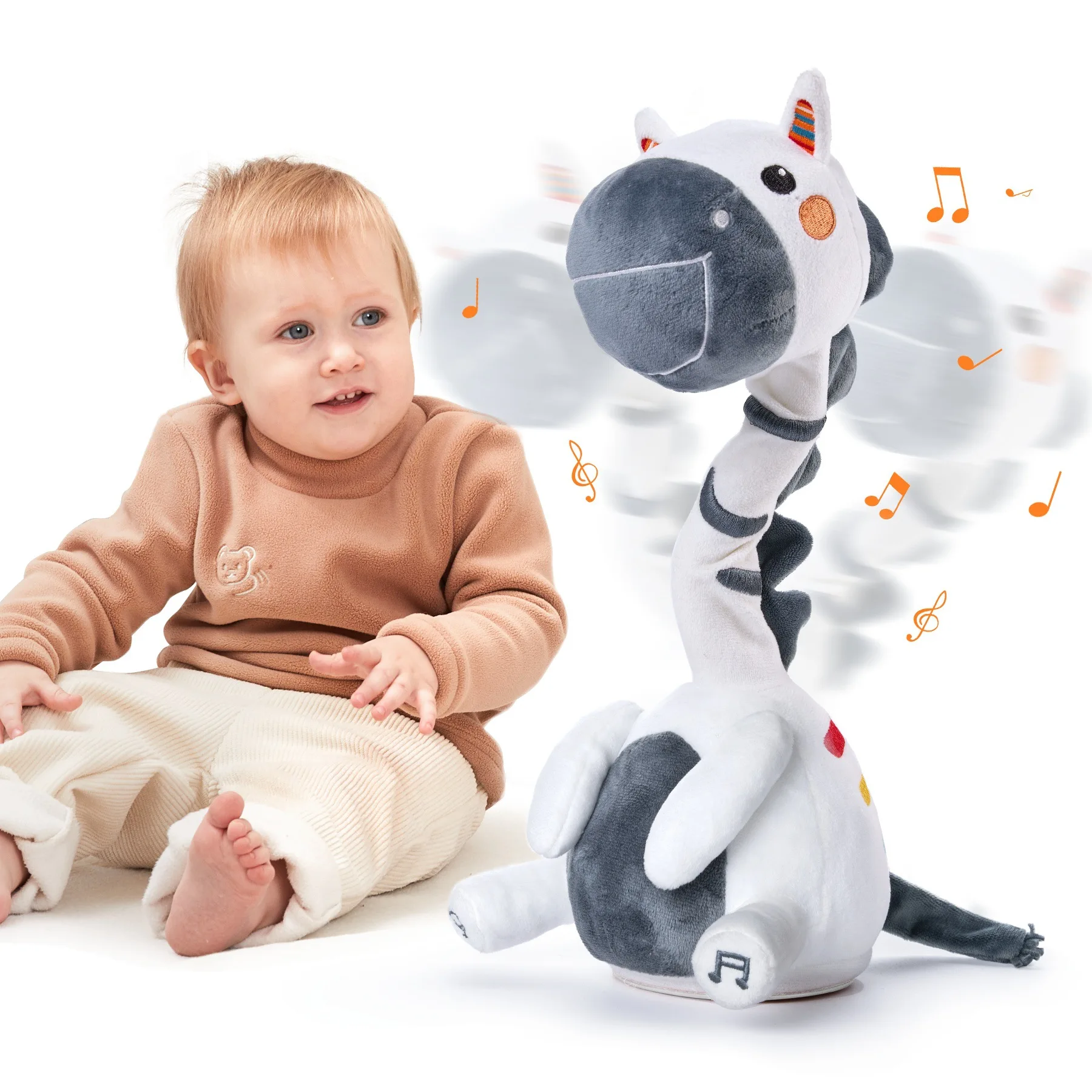 Dinossauro falante dançando brinquedo imitando torção eletrônico macio pelúcia girafa brinquedo com registro repetindo o que você diz cantando