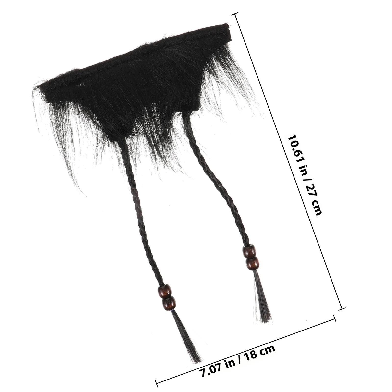 1Set Pirate Beard Accessories Fake Beard Kit for Cosplay Men with False Mustache Chin Braid Realistic Decorative Costume Party