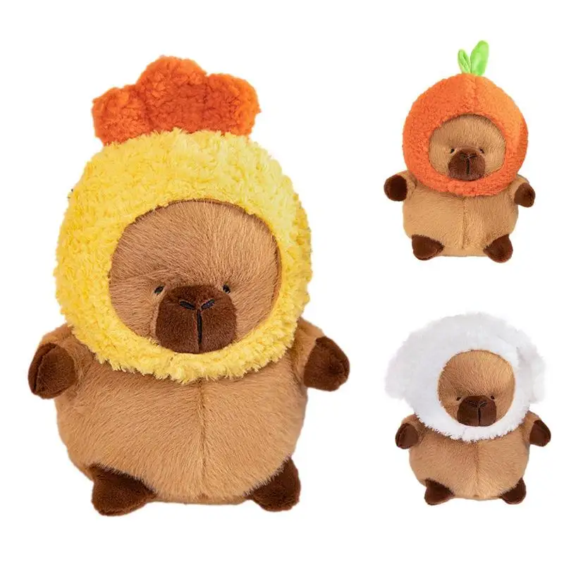 Stuffed Capybara Plush Toy Shrimp Tail Orange And Dumpling Capybara Plush Doll Cute Plush Capybara Doll For Best Birthday Gifts