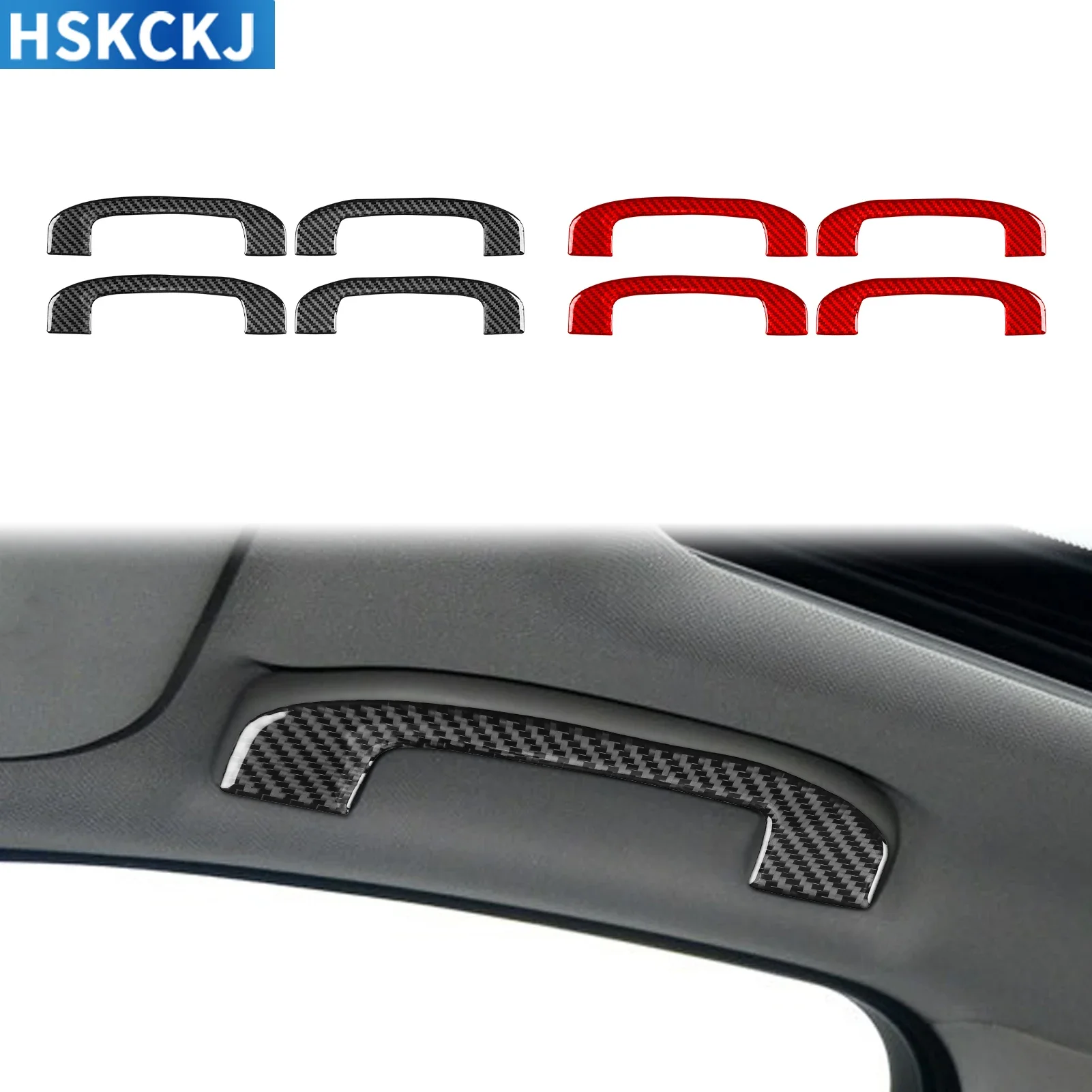 

For Infiniti Q50 2014——2020 Real Carbon Fiber Car Interior Roof Puller Panel Cover Trim Sticker Decorative Accessories