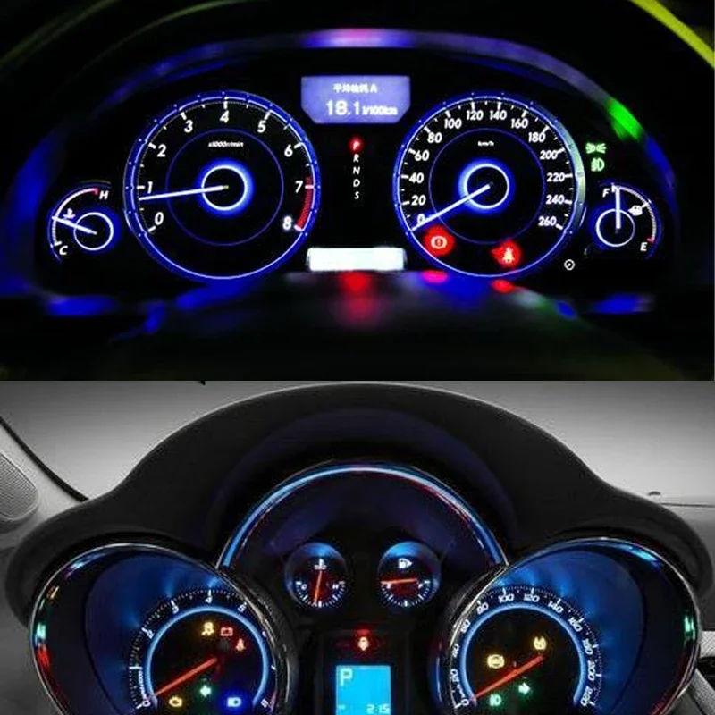 10pcs T5 LED W3W 3SMD 3030 Dashboard Warnng Indicator Wedge Light Instrument Bulbs CANbus Car Interior Light