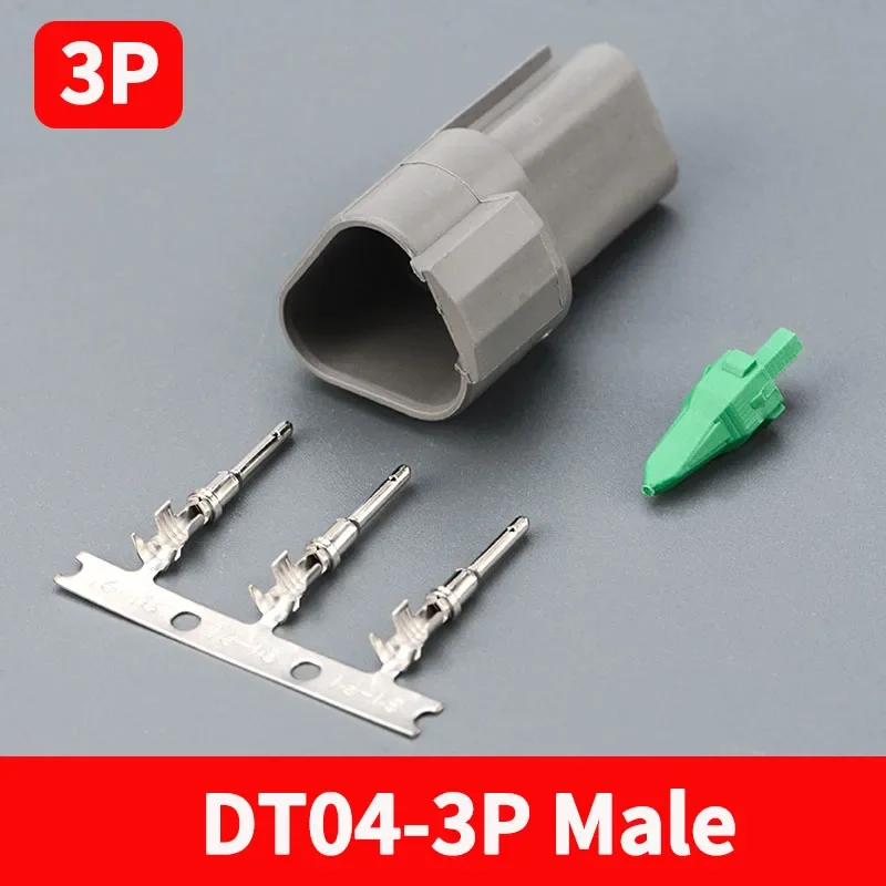 3 Pin DT Series Waterproof Connector Automotive Sealed Plug DT04-3P DT06-3S Socket for Truck Motorcycle Car Marine Wiring Kit