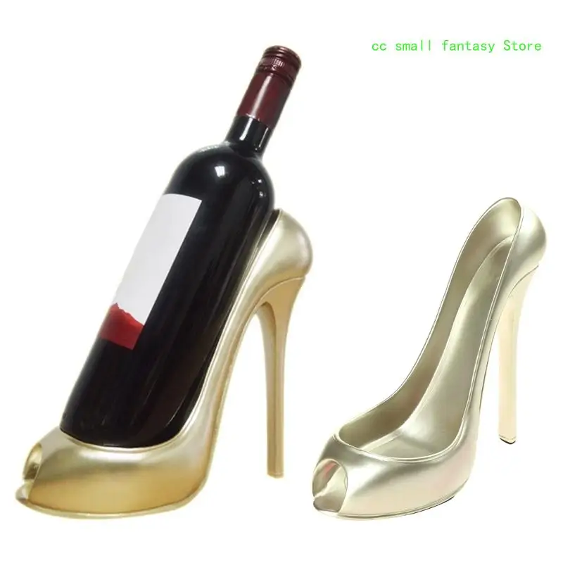 

R3MA High Heel Shoe Wine Bottle Holder Stylish Wine Rack Gift Basket Accessories for Home High-Heel Statue Sculptures Kitchen