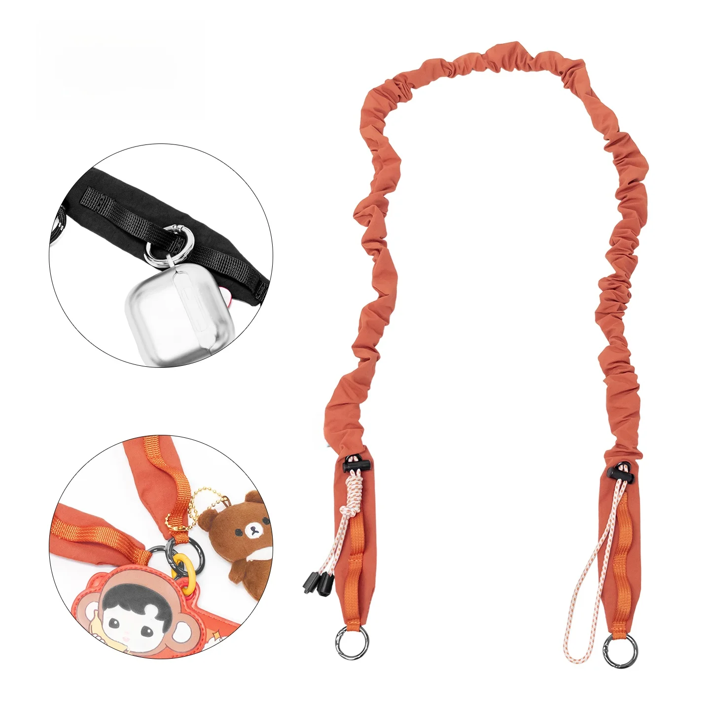 Adjustable Multi-Functional Qca Shoulder Strap Climbing Lanyard Mobile Phone Anti-Loss Belt Replacement Bag Strap Fashionable