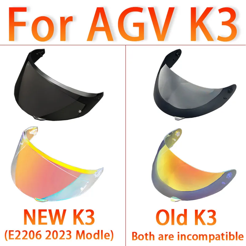 K3 Visor for AGV K3 shield 2023 New Mold E2206 Photochromic Old K3 High Strength Sunscreen Capacete WindshielHelmet Visor Shield