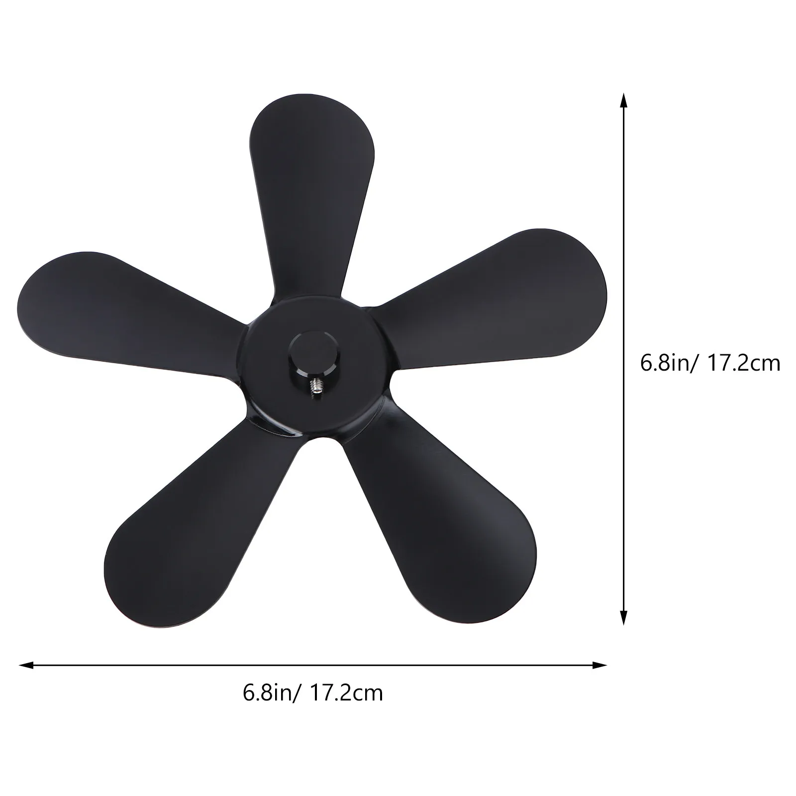 1Pcs Heat Powered Stove Fan Blade Aluminum Metal Silent Fireplace Fan Blade for Efficient Warm Air Distribution